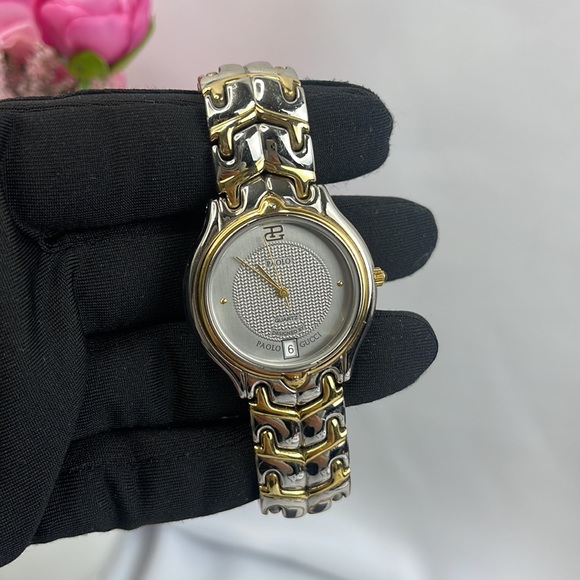 Paola Gucci two tone watch unisex, preloved new working battery - Picture 9 of 12